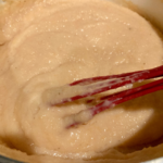 Red lentil tofu puree thickened
