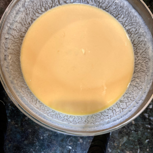 Uncooked lemon yogurt cake filling