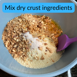 Mix dry crust ingredients