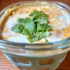 SCD Yogurt Queso with creamy cilantro swirl